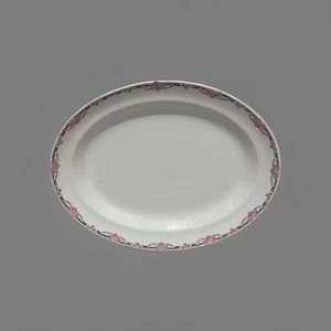 Vintage Alfred Meakin of England "Overland" Oval 11" Platter - Pink Flowers - Picture 1 of 15