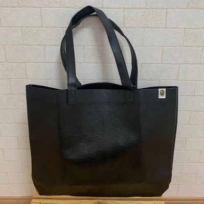 BAPE A Bathing Ape SMR Magazine Exclusive Black Camo Embossed Leather Tote Bag - Image 1 of 4