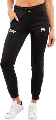 UFC Venum Black Women's Authentic Black Fight Night Walkout Joggers - Small - Image 1 of 4