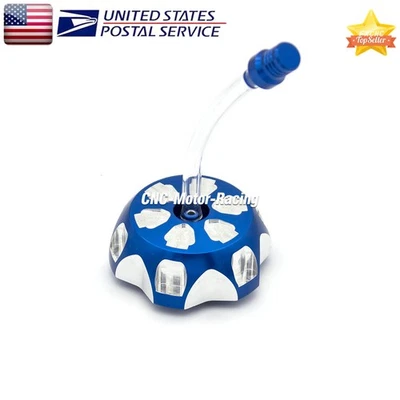 Cubierta de tapa de tanque de combustible de gasolina CNC azul 68 mm para Yamaha YZ450F YZF450 2003-2017 Foto 1 de 4