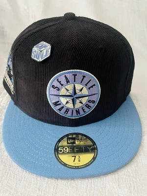 New Era Seattle Mariners 30th Anniversary Patch 59Fifty 5950 7 3/8 Hat Cap NEW - Image 1 of 3