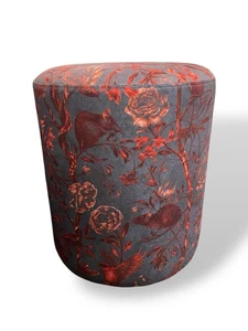 Reposapiés/puf Mineheart Back To Nature, rojo y gris 38x43 cm NUEVO £380 RRP - Imagen 1 de 9