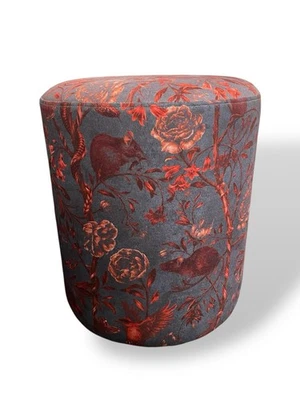 Footstool/pouffe Mineheart Back To Nature, Red & Grey 38x43cm BRAND NEW £380 RRP - Image 1 of 4