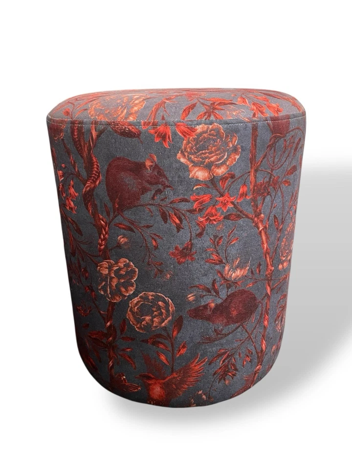 Footstool/pouffe Mineheart Back To Nature, Red & Grey 38x43cm BRAND NEW £380 RRP - Image 1 of 4