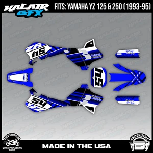 Graphics Kit for YAMAHA YZ125 YZ250 (1993-1995) YZ 125 250 Split - Blue Shift - Picture 1 of 4