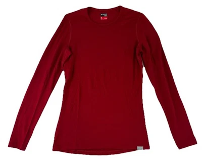 Naturwool Eizniz Shirt Womens Medium Merino Wool Base Layer Thermal Crew Red - image 1 of 4