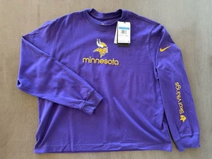 Nike Women's Minnesota Vikings Boxy Long Sleeve T-Shirt - M - Picture 1 of 8