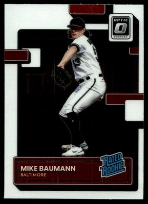 2022 Donruss Optic RATED ROOKIE Mike Baumann Rookie Baltimore Orioles #57 - Image 1 of 2