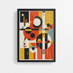 Bauhaus Stil Druck Poster, Retro Kunst, Geometrische Kunst, Galerie Poster, Wanddeko - Bild 1 von 13
