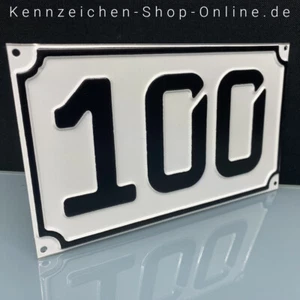 Hausnummer Schild Hausnummernschild geprägt Aluminium DHL Versand - Bild 1 von 1