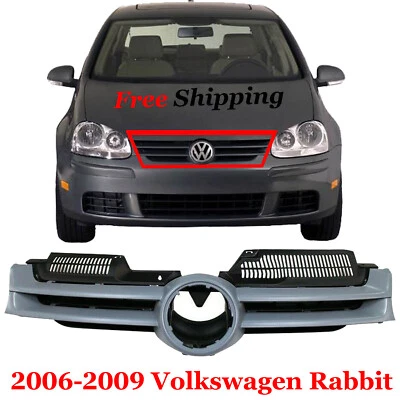 For 2006 07 08 09 Volkswagen Rabbit New Front Grille Primed Gray Shell & Insert Foto 1 de 4