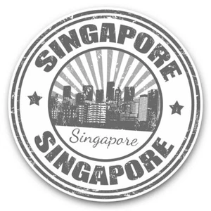 2 x Vinyl Aufkleber 20 cm (BW) - Singapur Reise Flagge Karte #40009 - Bild 1 von 8