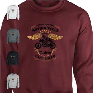 Custom Cafe Racer Herren Biker Sweatshirt Motorrad Motorcycle Enthusiast Bike - Bild 1 von 1