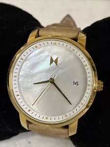 MVMT Women 316L Date Gold Tone Stainless Steel 38mm Quartz Watch New Battery - Picture 1 of 4