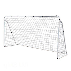 12 x 6' Portable Soccer Goal Net Steel Post Frame Backyard Football Training Set