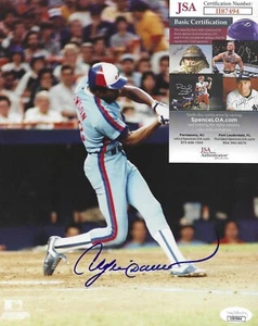 Foto firmada de Andre Dawson 8x10 con certificado de autenticidad JSA #II87494 exposiciones de Montreal Chicago Cubs - Imagen 1 de 2