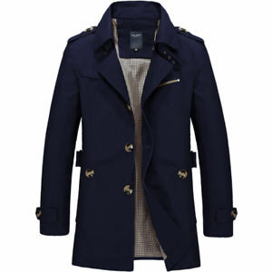 Men's Winter Slim Stylish Trench Coat Long Jacket Overcoat Outwear New Fashion