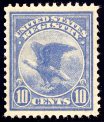 US F1 10c Registry 1911 Eagle PSAG grade 85 NH - Image 1 of 3
