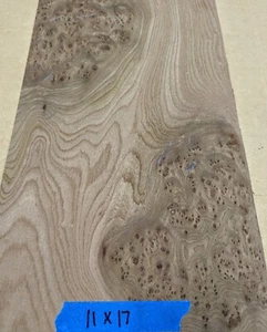 Chapa de madera Carpathian Elm Burl 11"" x 17"" con soporte de papel grado A 1/40"" de espesor - Imagen 1 de 7