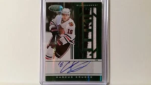 2011-12 Panini Certified Marcus Kruger RC 2 Color Prime Jersey Auto Emerald 4/5 - Picture 1 of 2