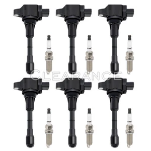 6 Ignition coil+6 Iridium spark plug for Infiniti G25 Nissan Maxima 3.5 V6 UF550 - Picture 1 of 7