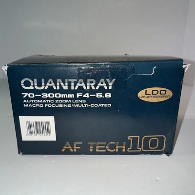 Quantaray Tech-10 CN AF 70-300mm F4-5.6D Macro Camera Lens Japan - Image 1 of 4