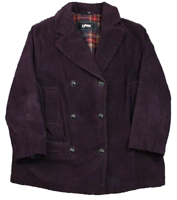 Utex 女式灯芯绒夹克外套豌豆外套中号紫色 — 第 1/4 张图片