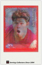 2000 Select AFL Stickers Triple Flik 3-D Motion Card #10 Jeff Farmer (Melbourne)