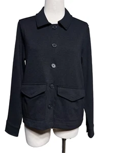 Brooks Brothers Black Long Sleeve Knit Jacket Blazer Size Small - Picture 1 of 5