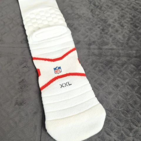 Kansas City Chiefs Socks Nike Team Issue Official White Red Yellow Men 2XL XXL Cover