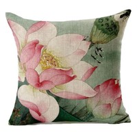 18 inch flax Dream Catcher Printed Decorative Sofa Throw Cushion Cover Home I2I8