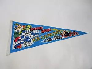 De colección Smurf's Alive! in Ice Capades recuerdo fieltro bandera banderín - Imagen 1 de 12
