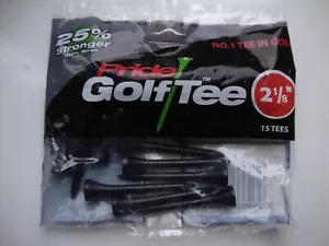 Pride Professional 54mm (2 1/8") Pack Of 15 100% Birch Wood Golf Tees - Picture 1 of 1