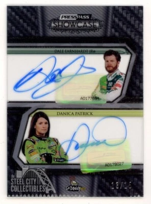 Dale Earnhardt Jr/Danica Patrick 2010 Press Pass Showcase Autograph Card 13/15 - Image 1 of 2