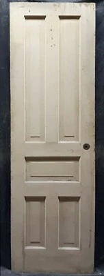 24"x78" Antique Vintage Old Victorian Wood Wooden Pantry Interior Door 5 Panels - Image 1 of 3