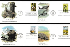 1981 WILDLIFE HABITATS FLEETWOOD FDC's SET OF 4. SG Nos 1895 - 1898 - Picture 1 of 1