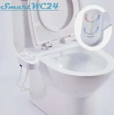 MARKENLOS Dusch WC Aufsatz Bidet Taharet mit Warmwasser WC-Sitz - Ohne Hände Popo wischen