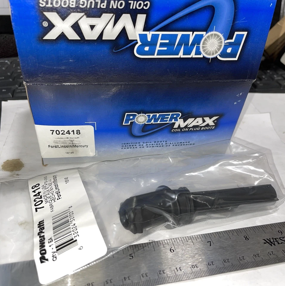 Bota enchufe bobina encendido directo PowerMax 702418 se adapta a Ford, Lincoln, Mercury Foto 1 de 2