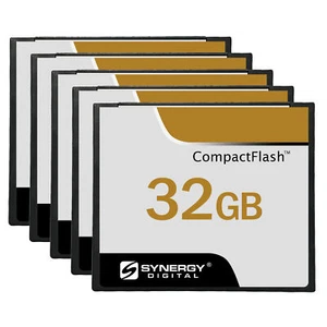 Synergy Digital 32GB Compact Flash Memory Cards - 50MB/s - Pack of 5 - Picture 1 of 6