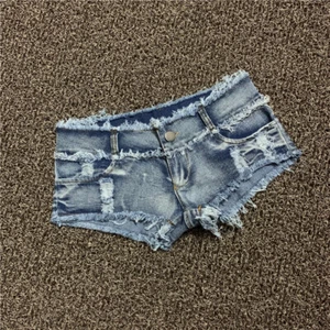 Hot Pants Mini Jeans Sexy Ladies Micro Denim Shorts Low Waist - Picture 1 of 7
