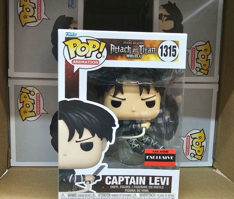 Funko Pop Attack on Titan Captain Levi Figure w/ Protector (AAA Anime Exclusive) Cover