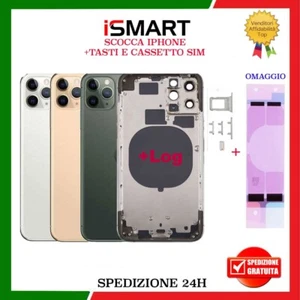 SCOCCA POSTERIORE PER IPHONE 11 PRO VETRO+TELAIO HOUSING BACK COVER GLASS+FRAME - Photo 1/10
