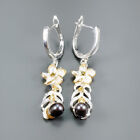 Natural  Surface Coated Pearl Earrings 925 Sterling Silver /E106102