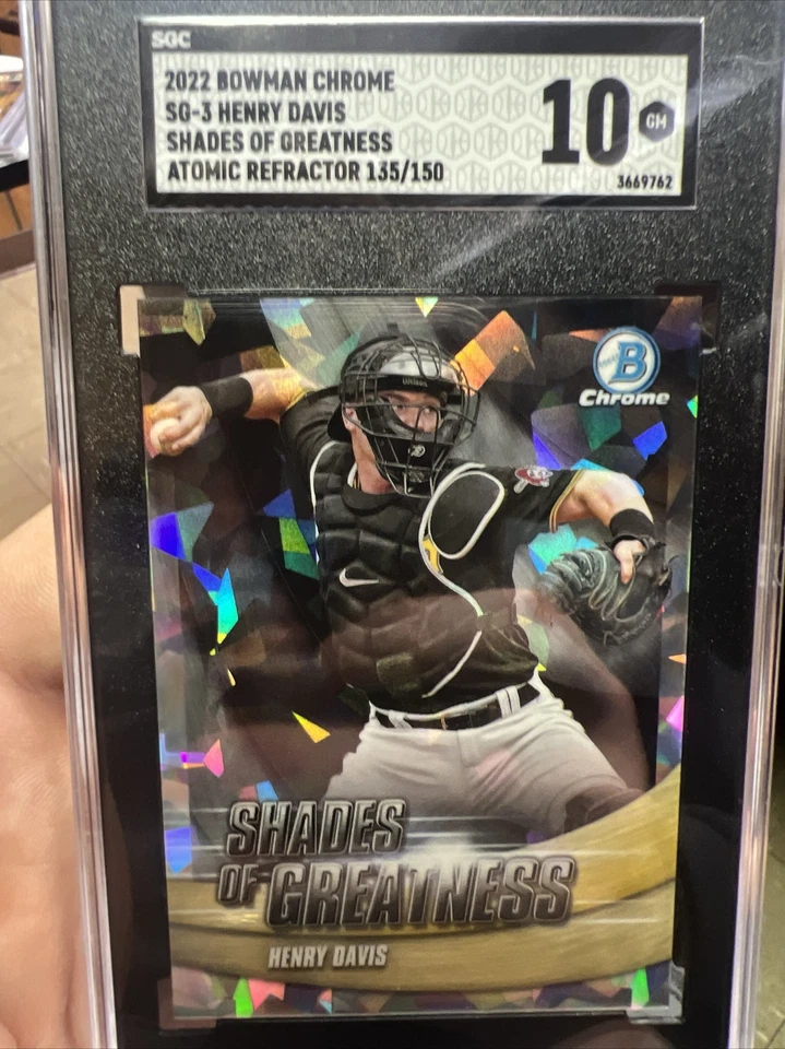 2022 Bowman Chrome Shades of Greatness Atomic    /150 Henry Davis #SG-3 SGC 10 - Image 1 of 2