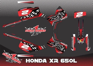 HONDA XR 650L XR650 CUSTSTOM GRAPHICS KIT GRAFICAS DECAL FASTWAY - Bild 1 von 1