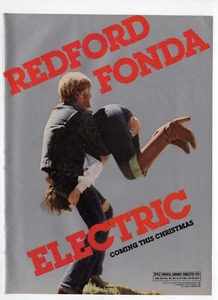 vintage 1970s mag print ad REDFORD FONDA ELECTRIC Coming This Christmas - Picture 1 of 1