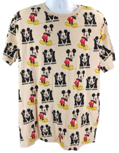 Disney Mickey Mouse All Over Print T Shirt Different Poses with Letter M NWT - Picture 1 of 23