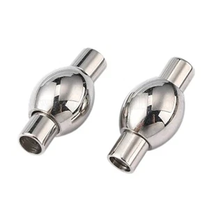 Acero Inoxidable Ovalado Magnético 2 Piezas Cierre 3mm Agujero 16X8mm Resistente al Deslustre - Imagen 1 de 5