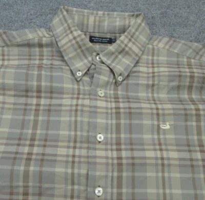 Camisa Southern Marsh Para Hombres 2X Multicolor A Cuadros Manga Larga Logo Abotonada Grande 2XL Foto 1 de 4