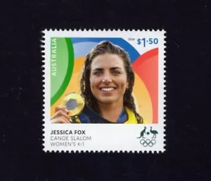 2024 Australia París Ganador de la Medalla de Oro Olímpica Jess Fox K1 Canoa $1.50 Sello MNH - Imagen 1 de 1